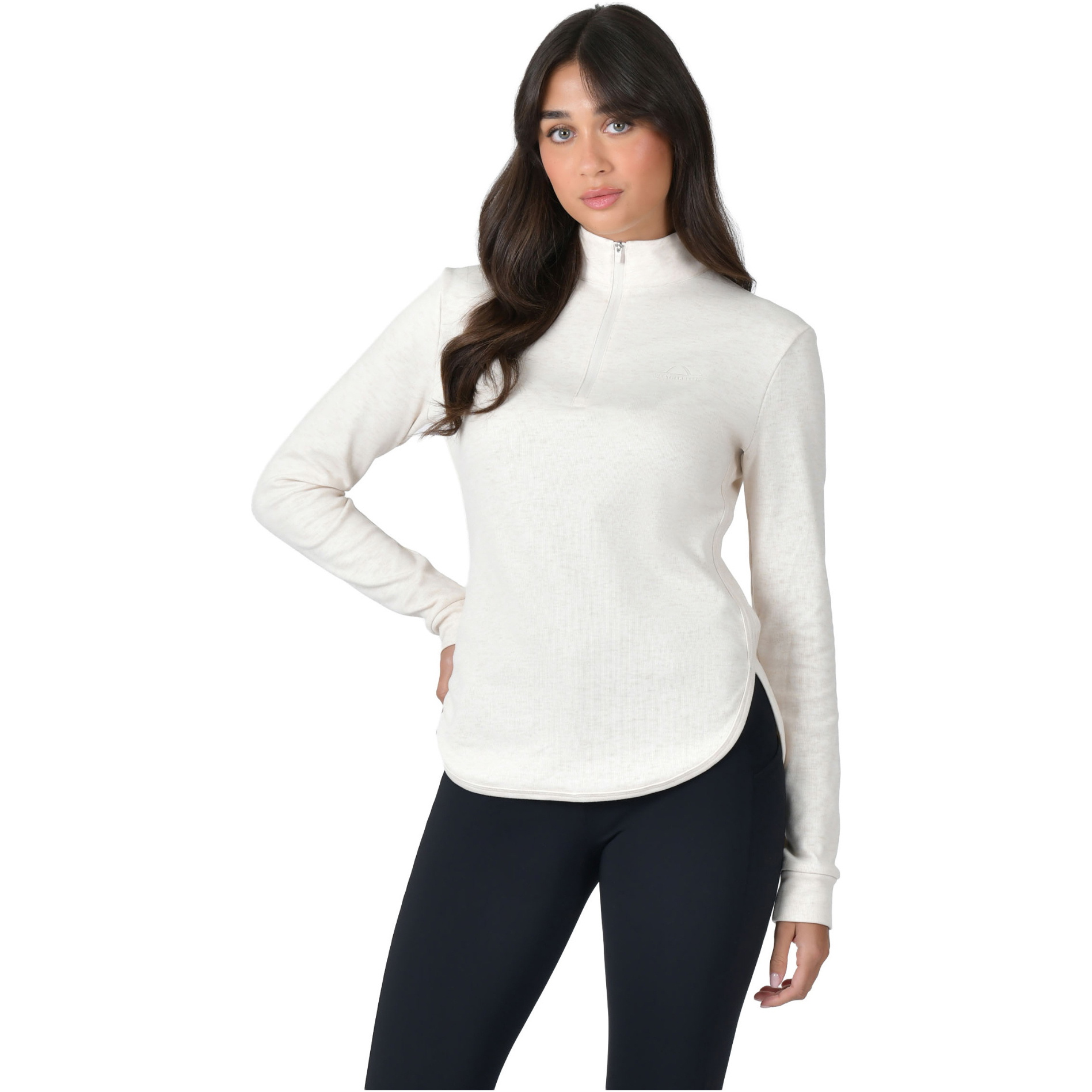 2026 WeatherBeeta Damen London Layer Langarm Top 1023217052 - Light Cream Marle